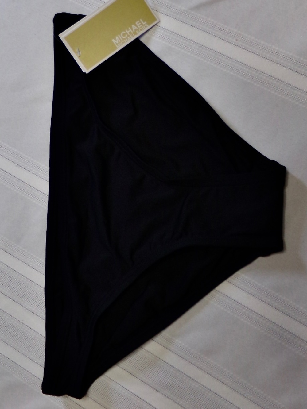 NWT Michael Kors 001 Black Mix N Match Stretch Bikini Bottom,85% Nylon,Sz M,L,XL